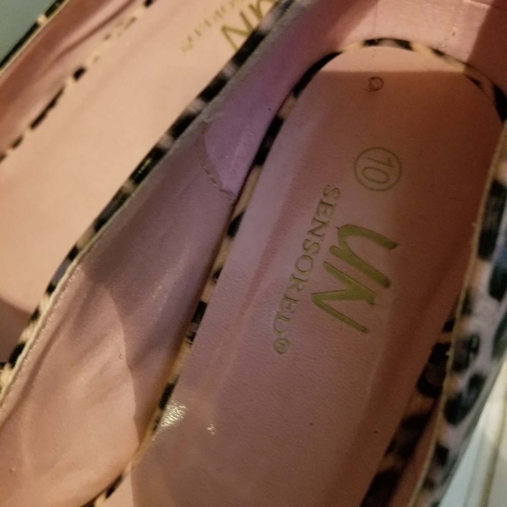 Sz 10 pink leopard print heels - Picture 3 of 8